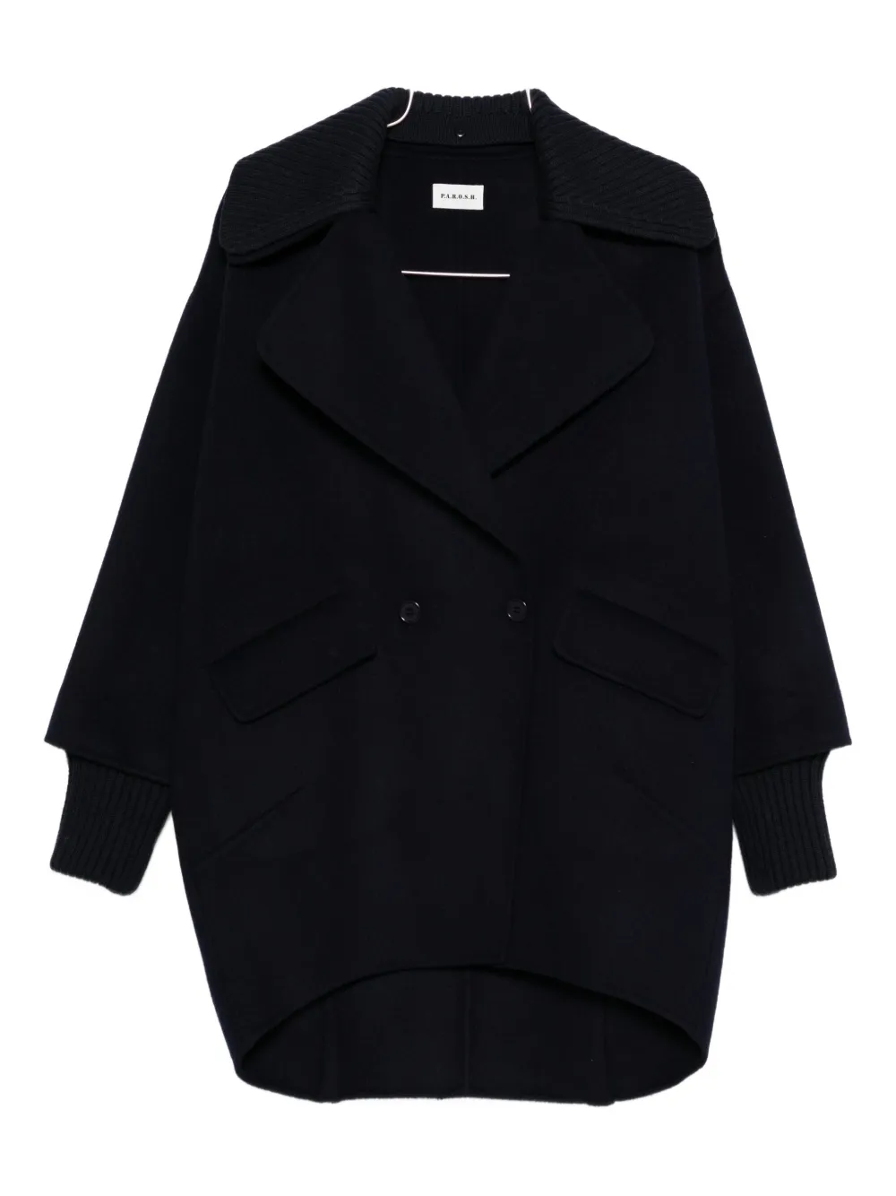 P.a.r.o.s.h P. A.r. O.s. H. Double-breasted Beige Coat In Black