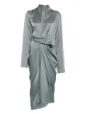 Rick Owens draped wrap dress - Blue