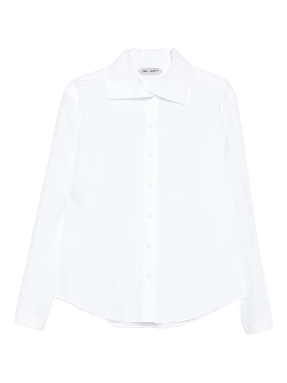 Alberta Ferretti Button-down Cotton Shirt In White