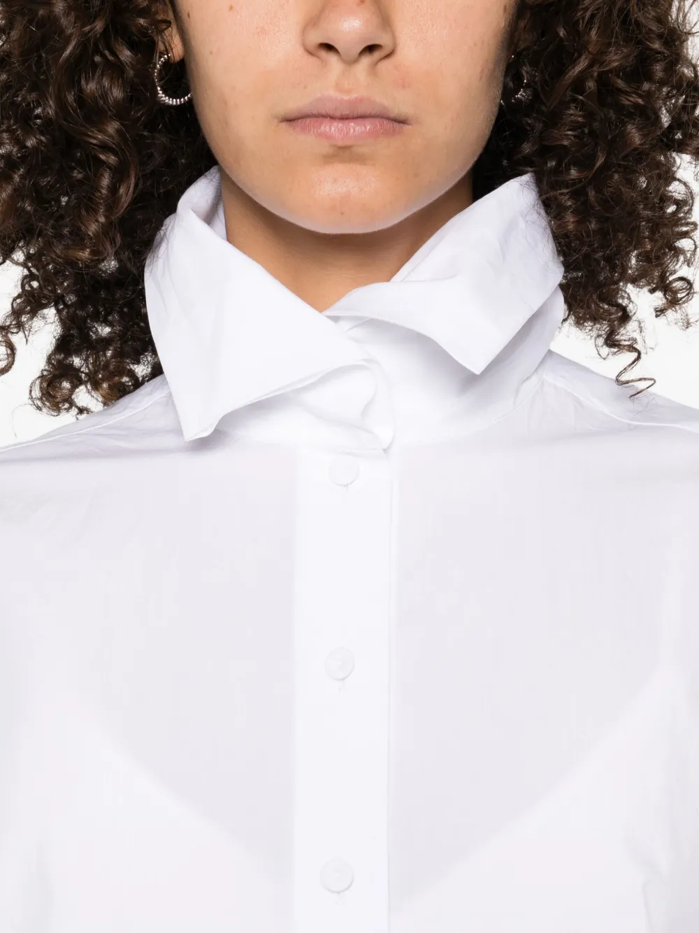 Alberta Ferretti button-down cotton shirt Wit