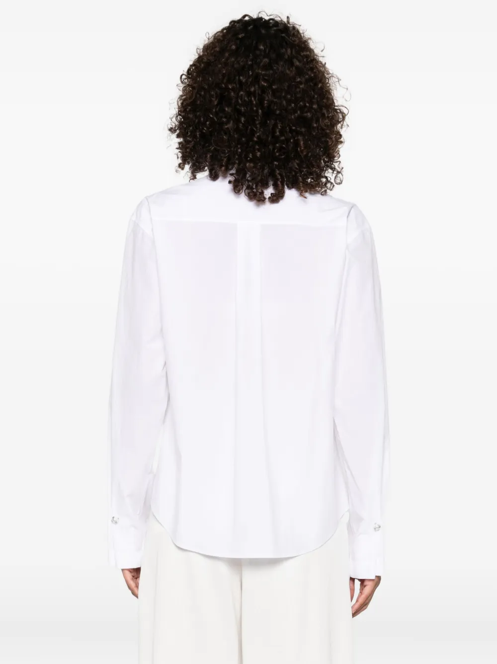 Alberta Ferretti button-down cotton shirt Wit