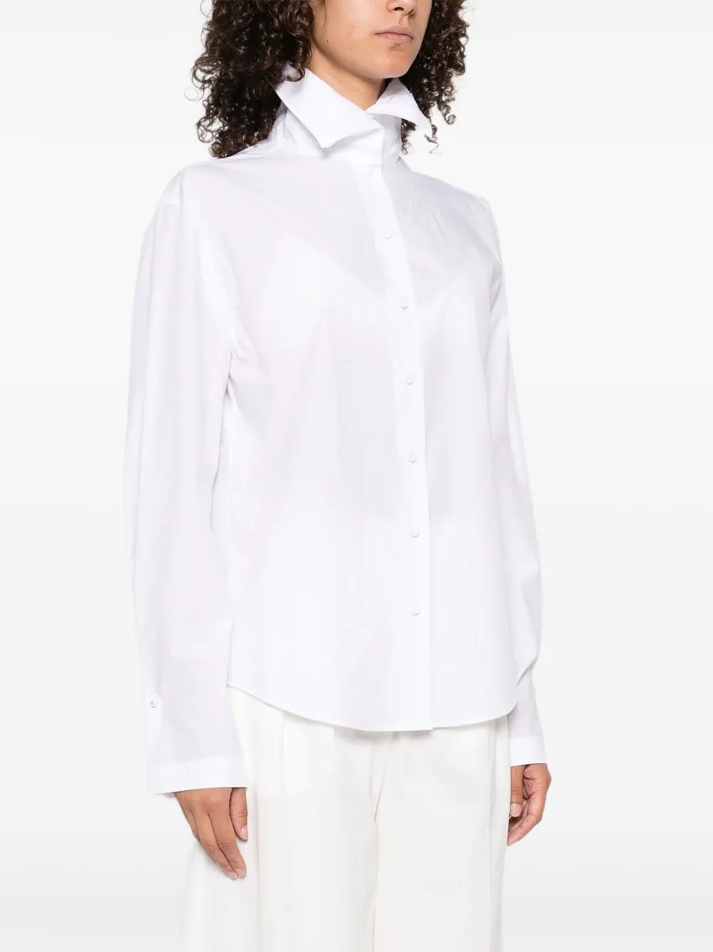  Alberta Ferretti Button-down Cotton Shirt - White 