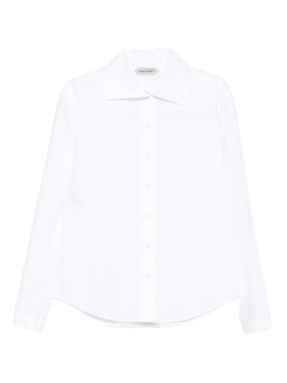 Alberta Ferretti button-down cotton shirt Wit