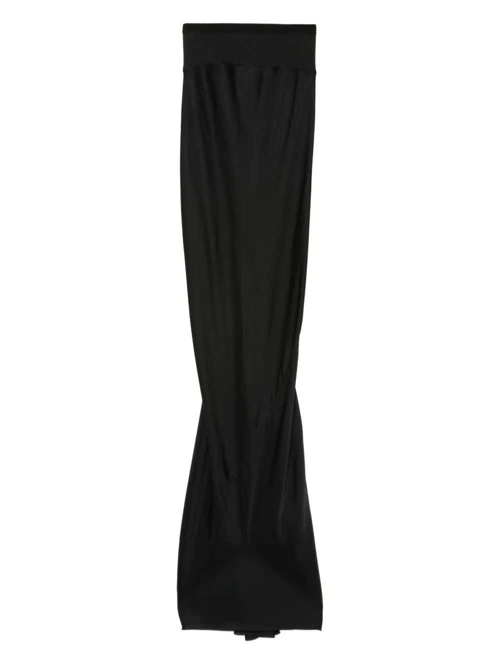 Rick Owens ribbed draped skirt Zwart