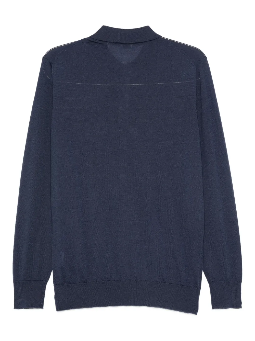 Caruso long-sleeves polo shirt Blauw
