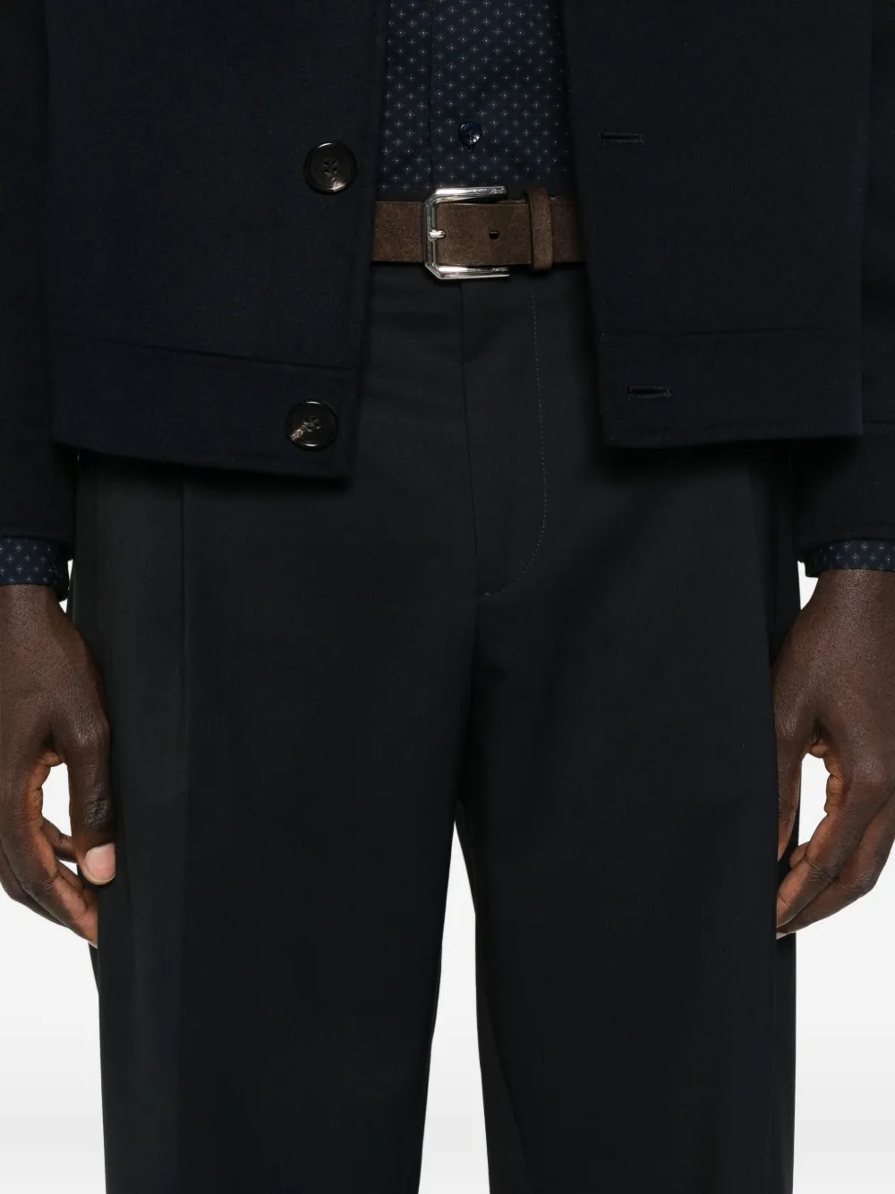 Briglia 1949 Arnos broek met geplooide voorkant Blauw