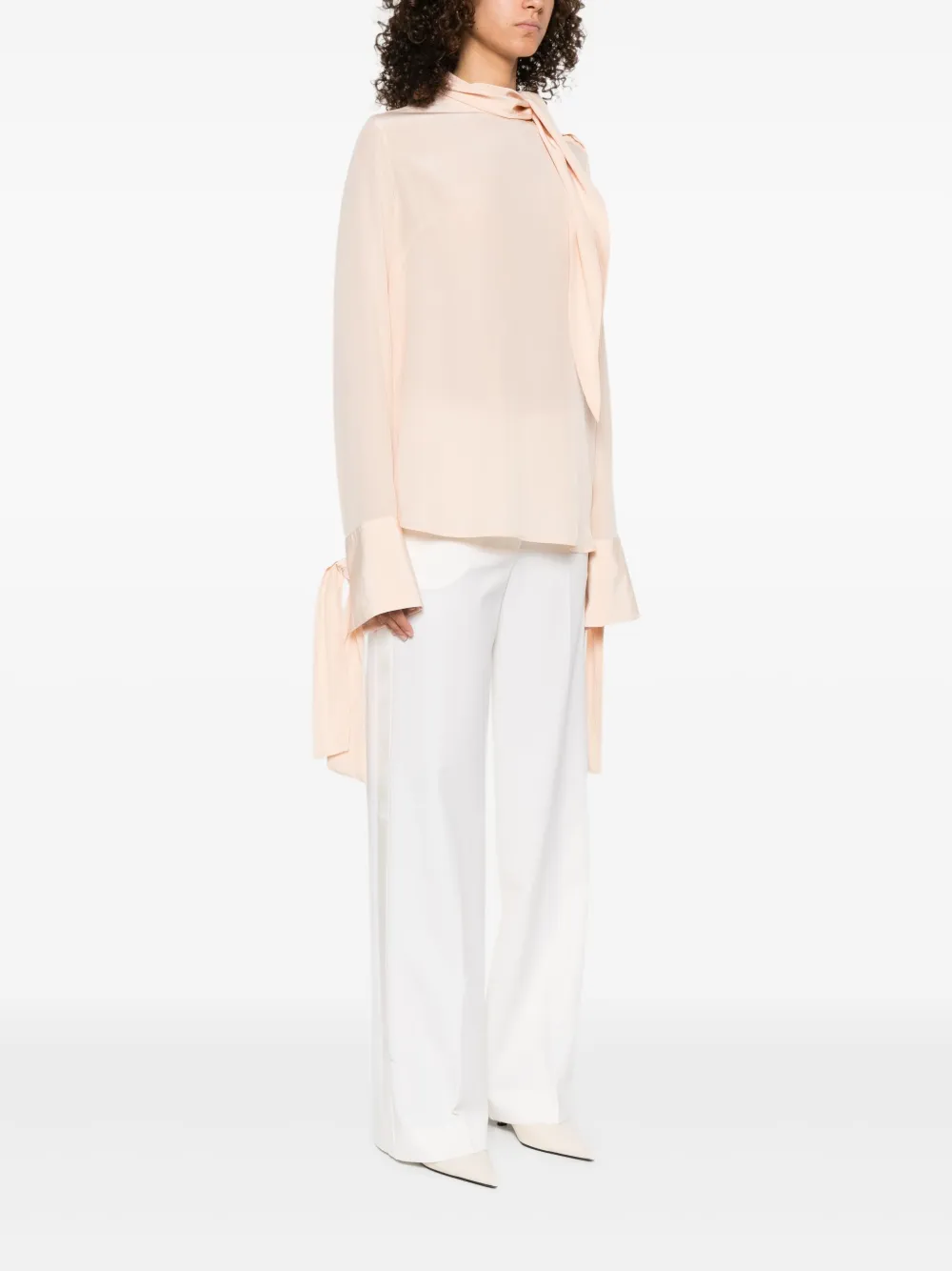 Ermanno Scervino Blouse met gestrikte hals Roze