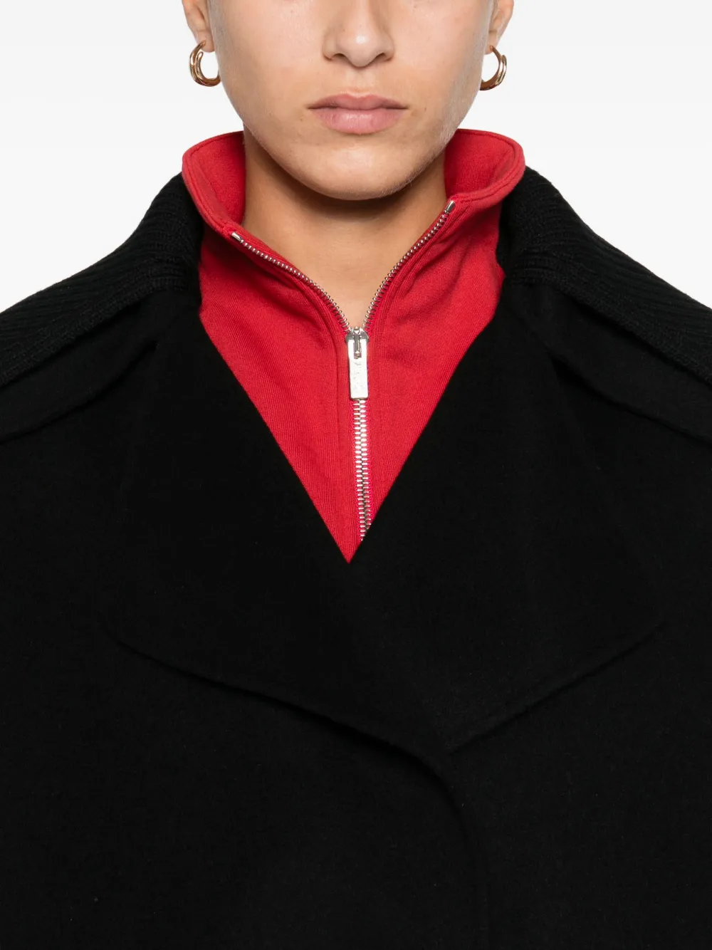 P.a.r.o.s.h P. A.r. O.s. H. Double-breasted Beige Coat In Black