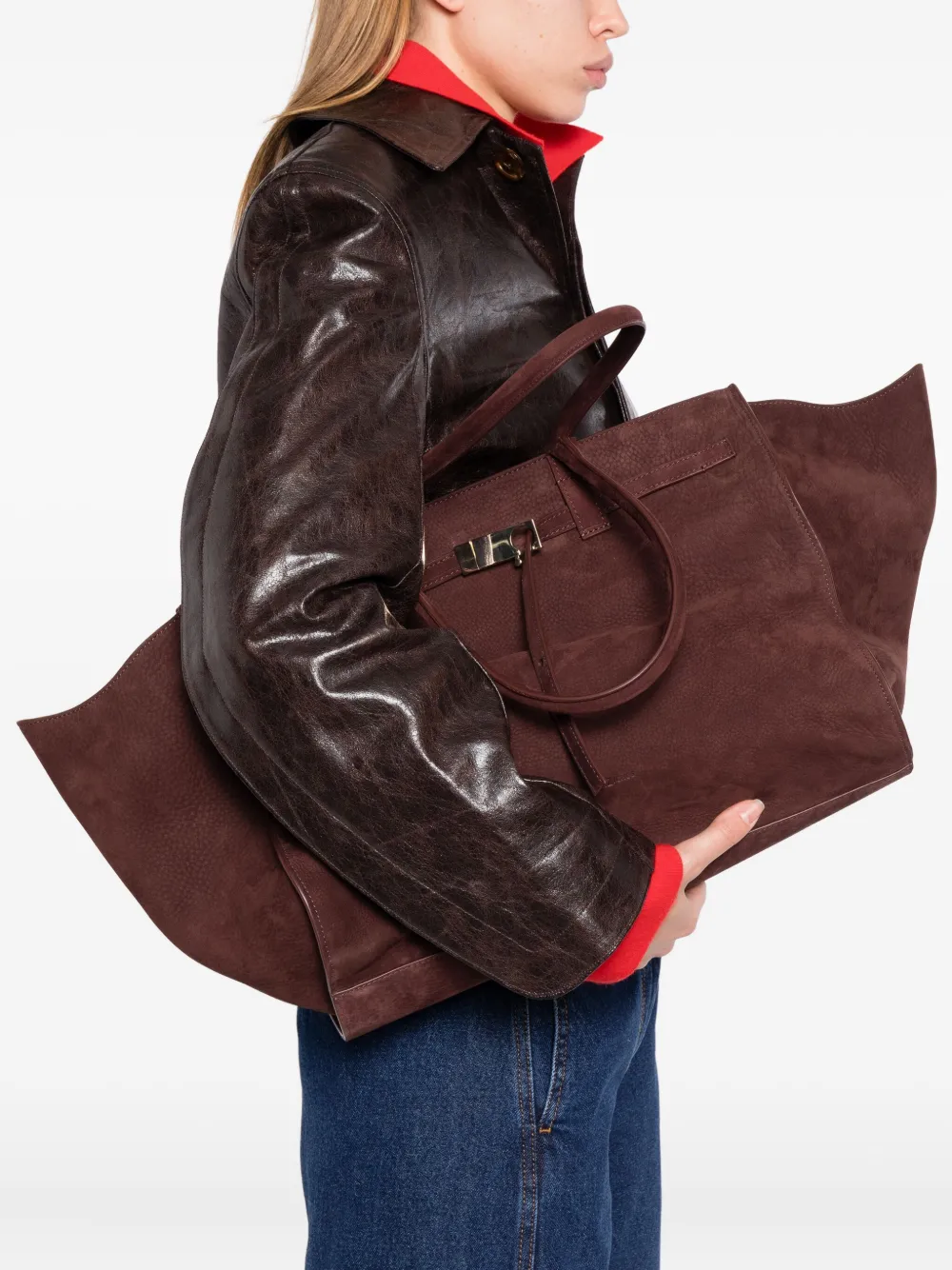 Benedetta Bruzziches Leather Tote Bag In Brown