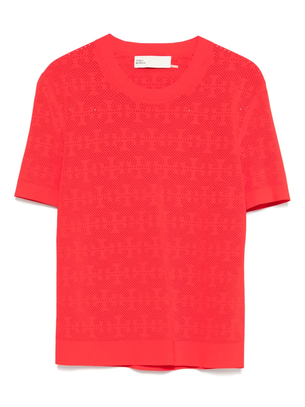 Tory Burch T-shirt met monogram Rood