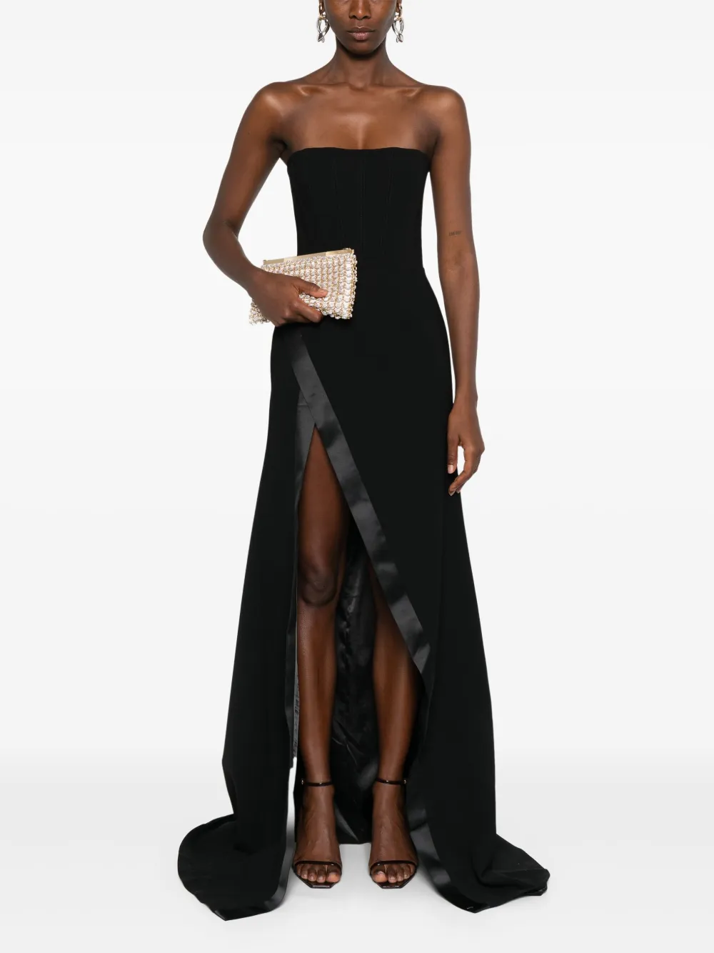 The New Arrivals Ilkyaz Ozel Off-shoulder Dress In Black