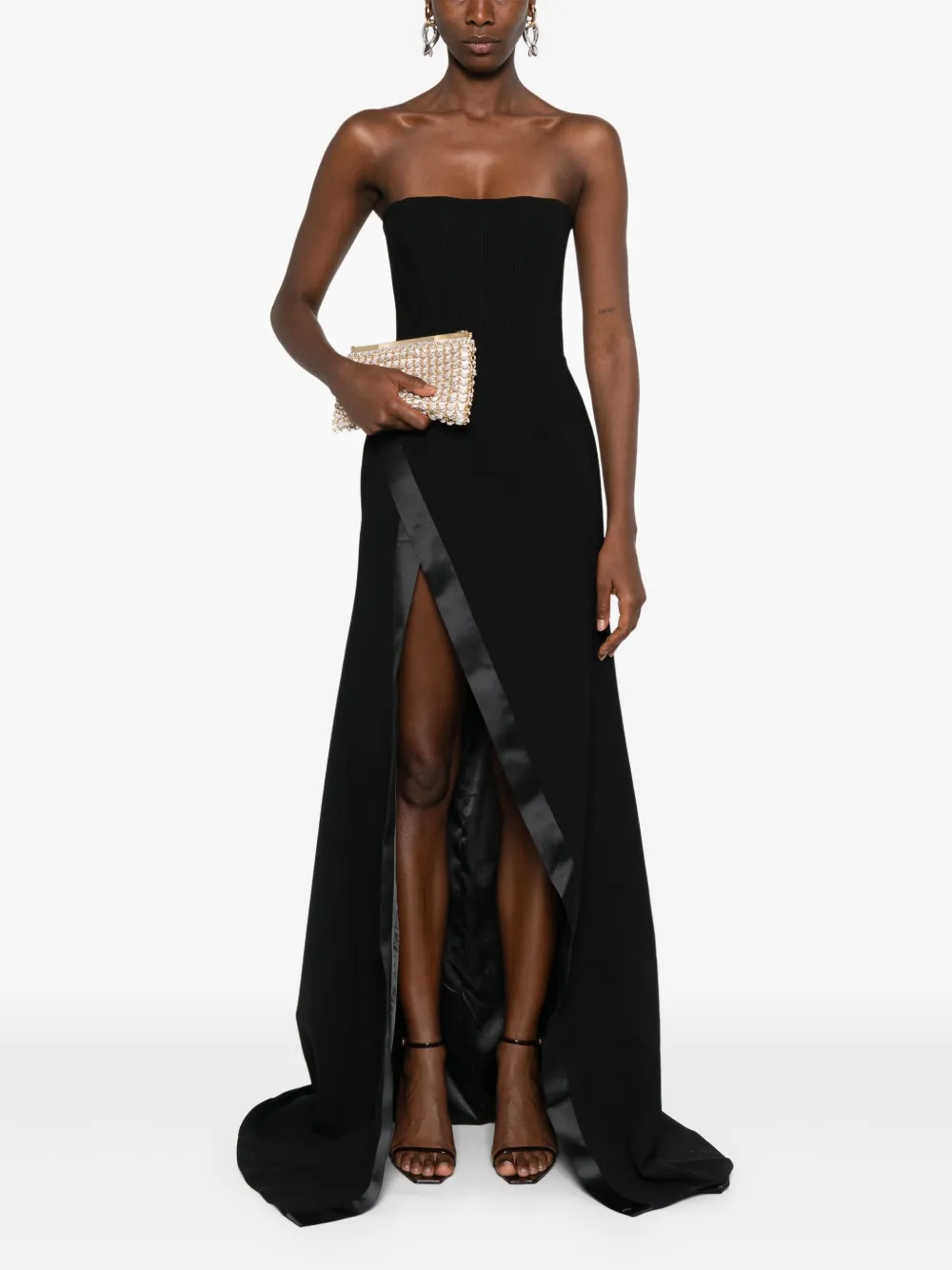 The New Arrivals Ilkyaz Ozel Off-shoulder jurk BLACK