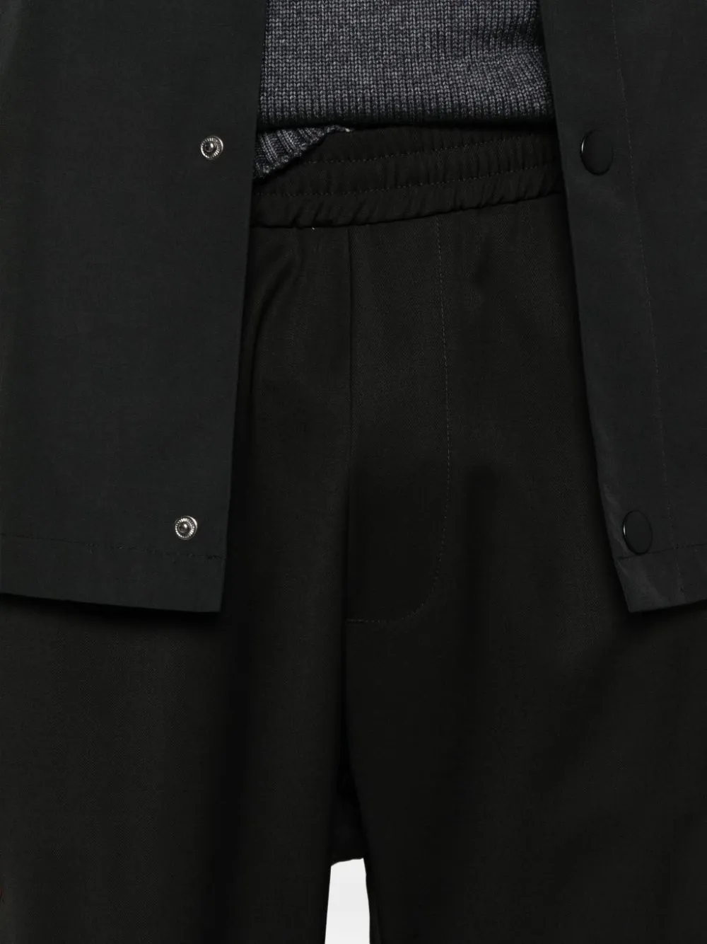 Barena Broek met elastische taille Zwart