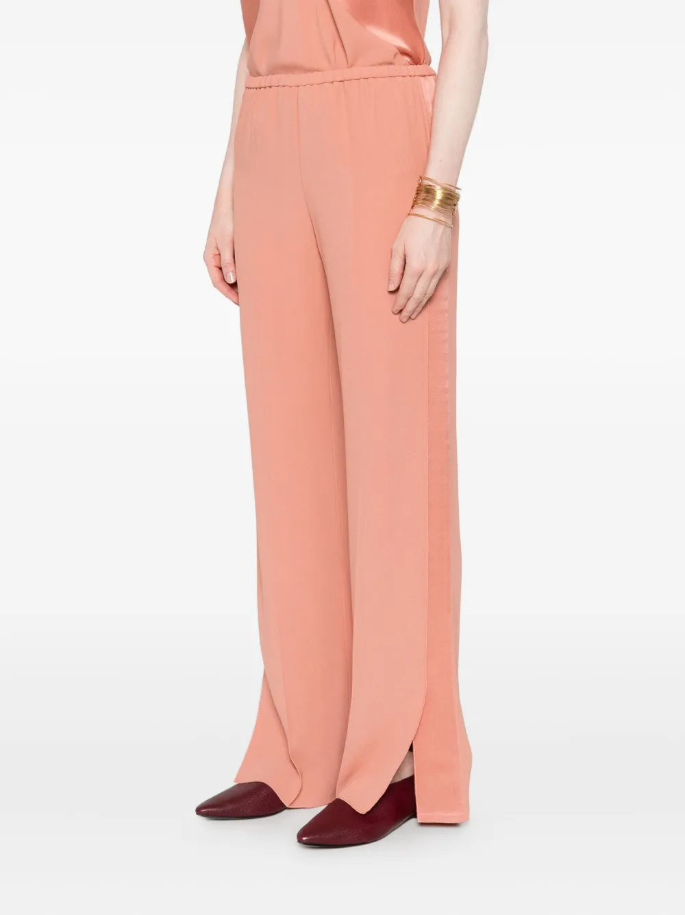 Forte Forte Side-split Trousers In Pink