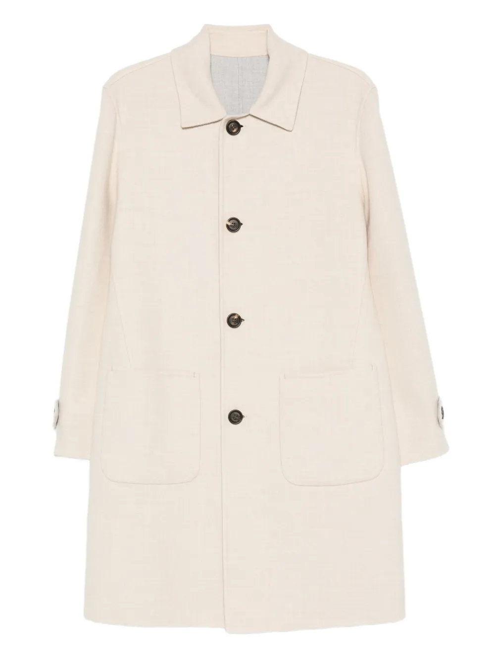 Eleventy Blazer met enkele rij knopen en opgestikte zak Beige