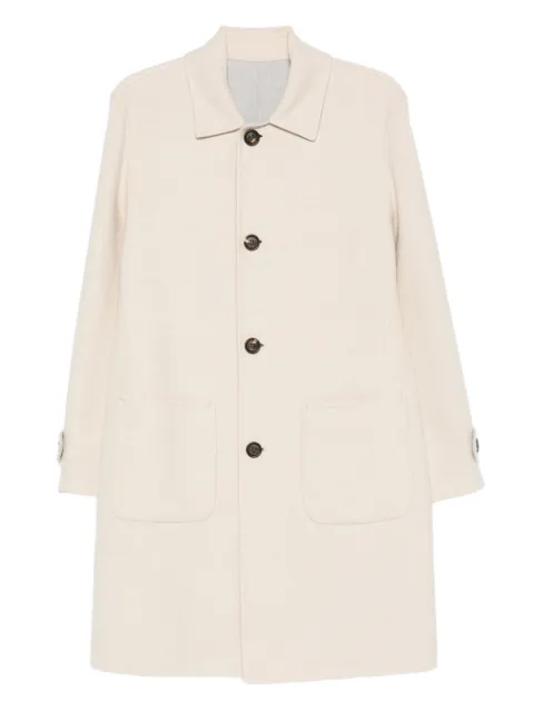 Eleventy patch-pocket single-breasted coat
