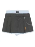 Alexander Wang pleated key-chain shorts - Grey