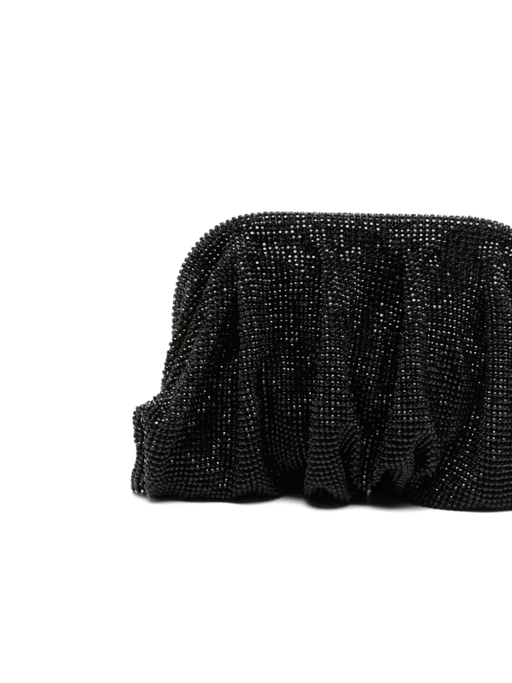 Benedetta Bruzziches beaded pleated clutch bag Zwart