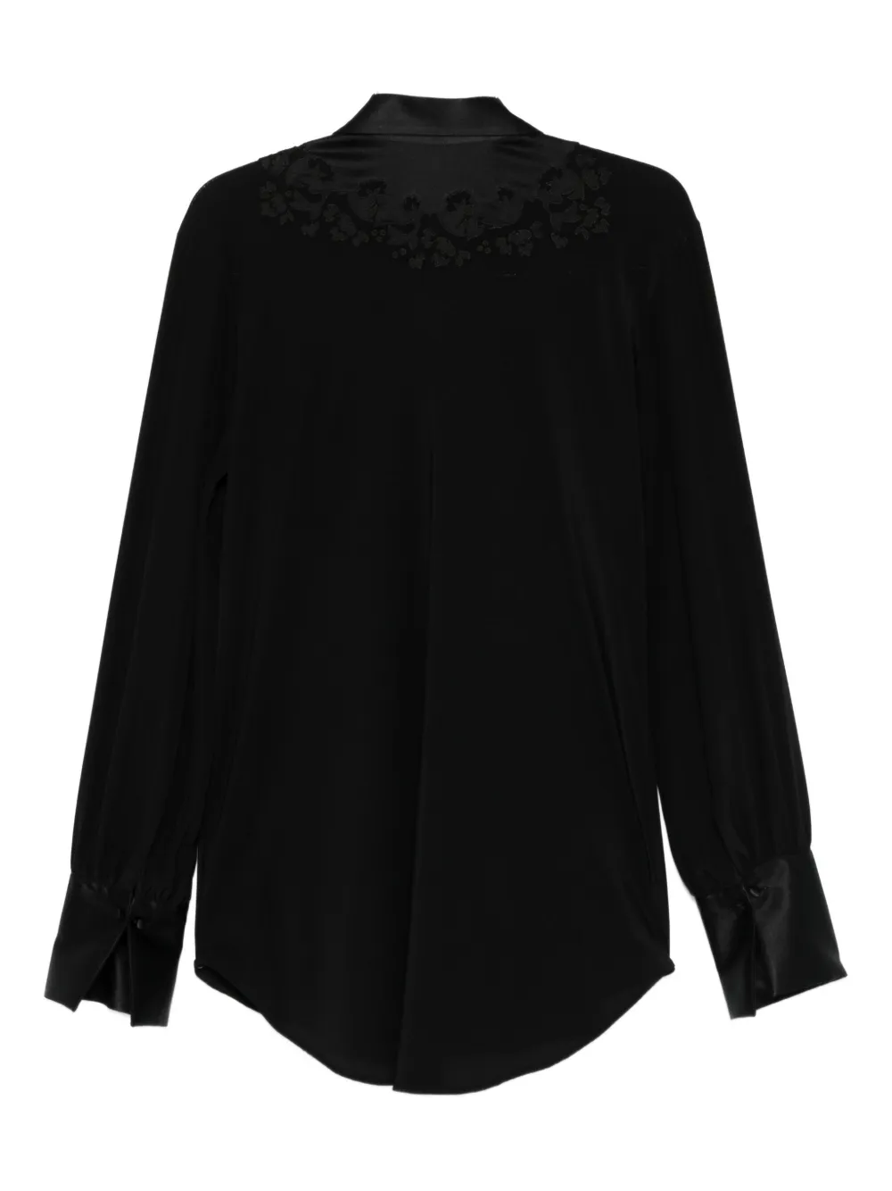 Ermanno Scervino floral-embroidered shirt - Zwart