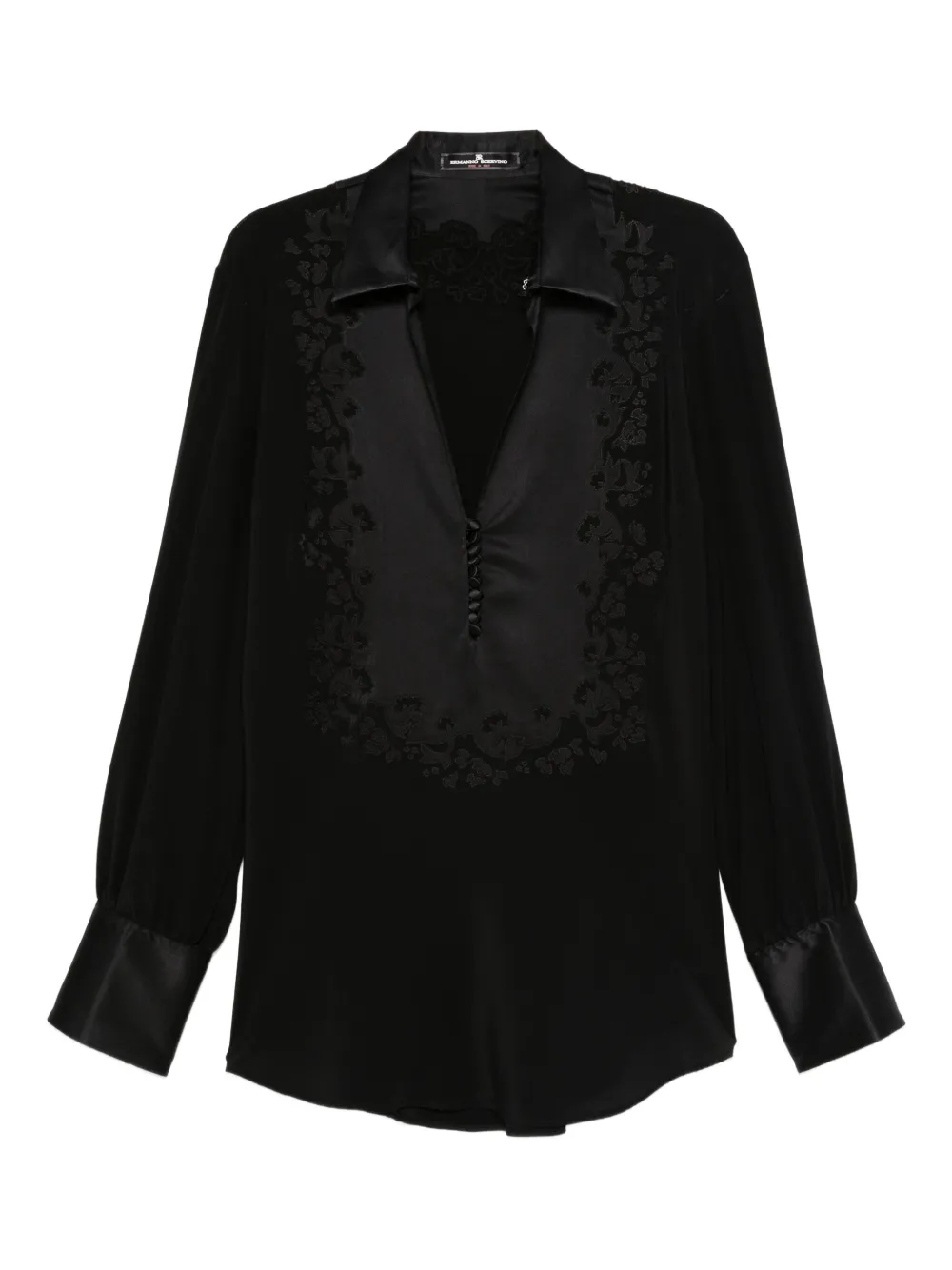Ermanno Scervino floral-embroidered shirt | Black | Image 1