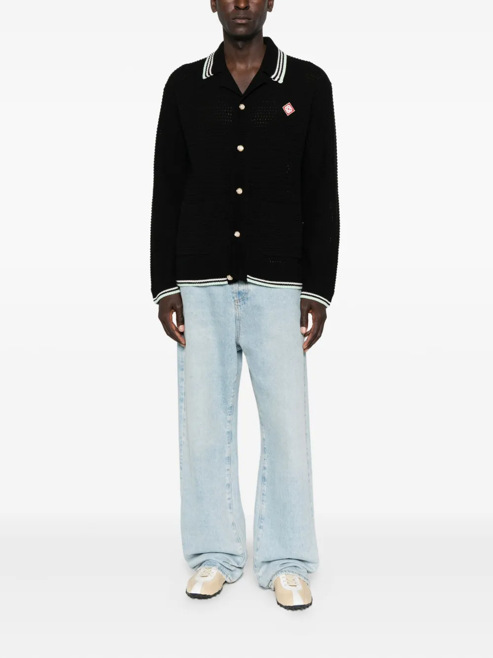 Casablanca buttoned ribbed knit cardigan | Cardigans | Image 2