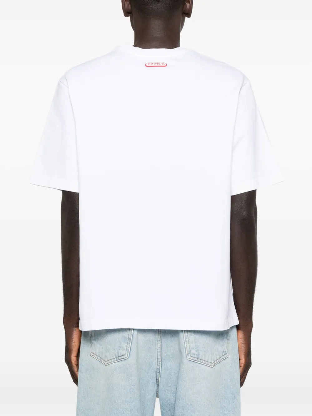 Casablanca Montaigne Sportif Crewneck Graphic Print T-shirt In White