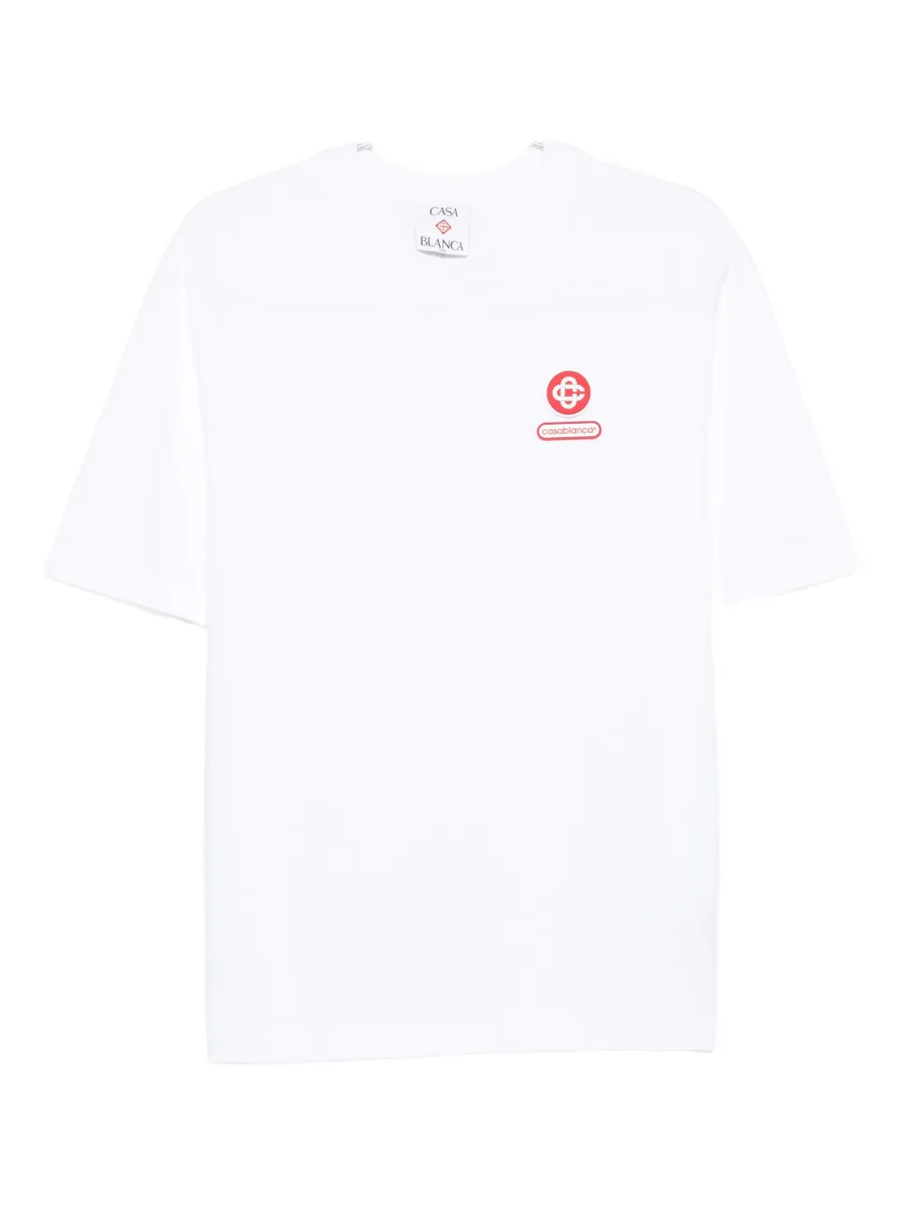 Casablanca Montaigne Sportif Crewneck Graphic Print T-shirt In White