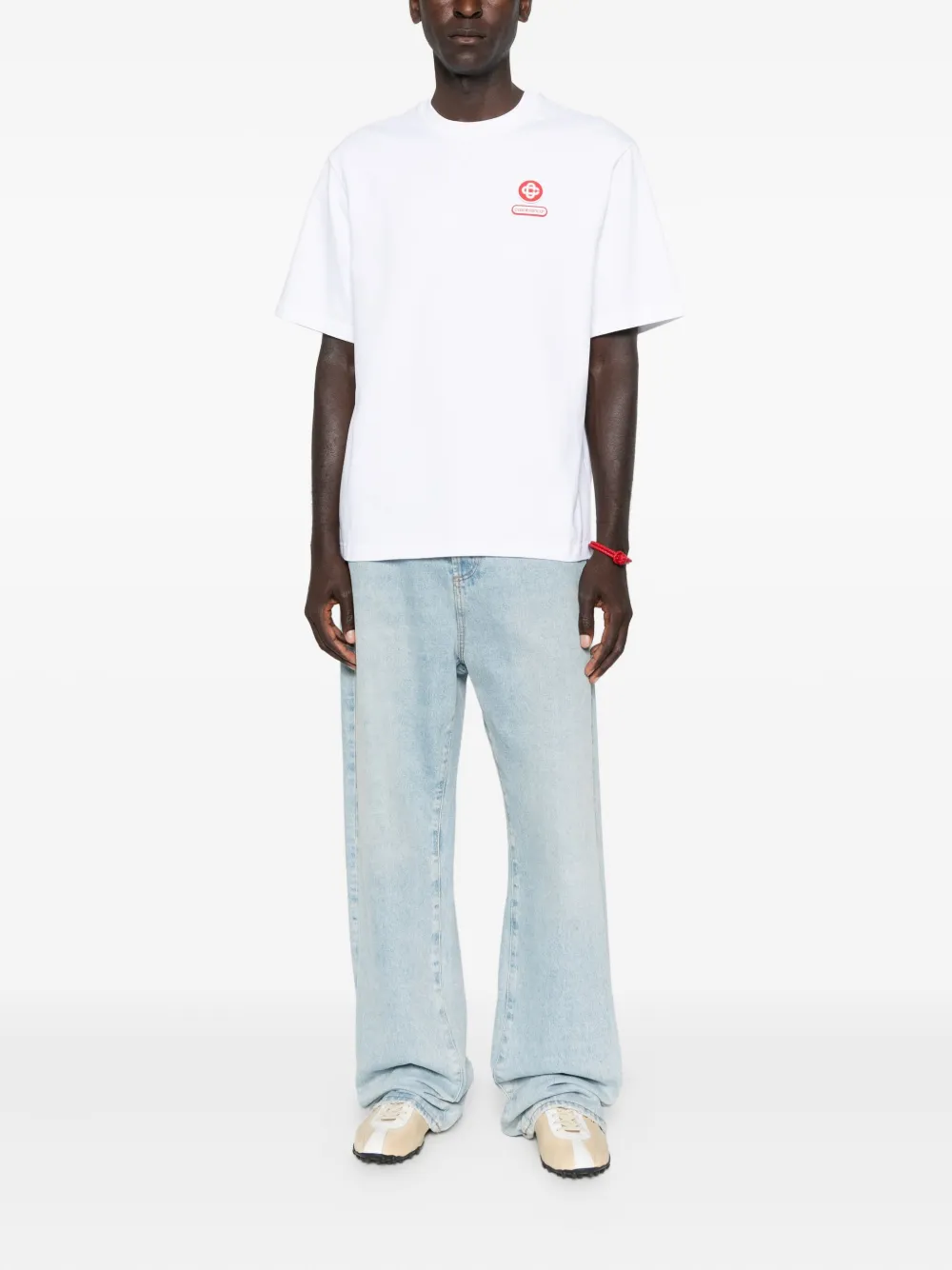 Casablanca Katoenen T-shirt met logopatch - Wit