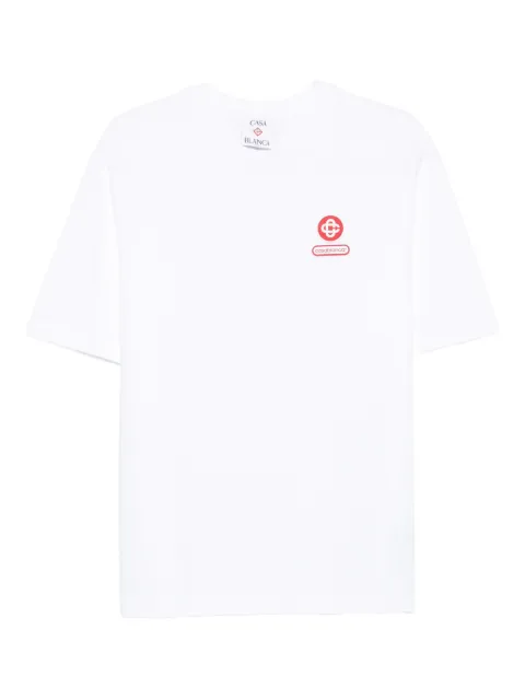 Casablanca logo-patch cotton T-shirt