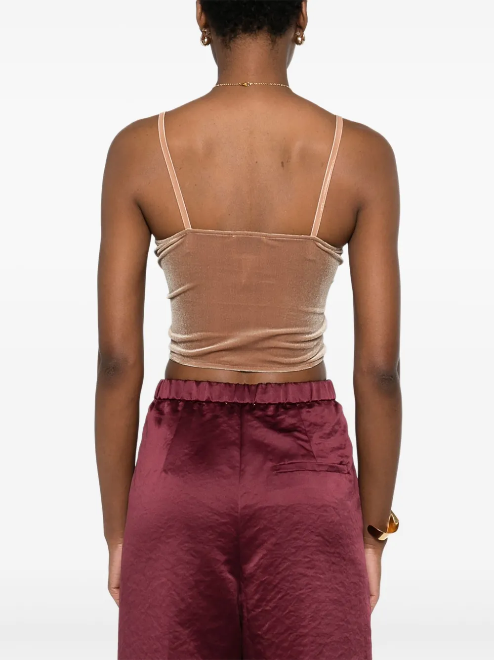 Forte Tanktop met V-hals Beige