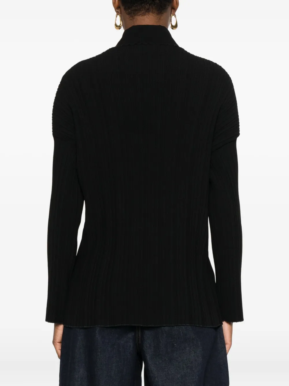 Forte Blouse met lange mouwen Zwart