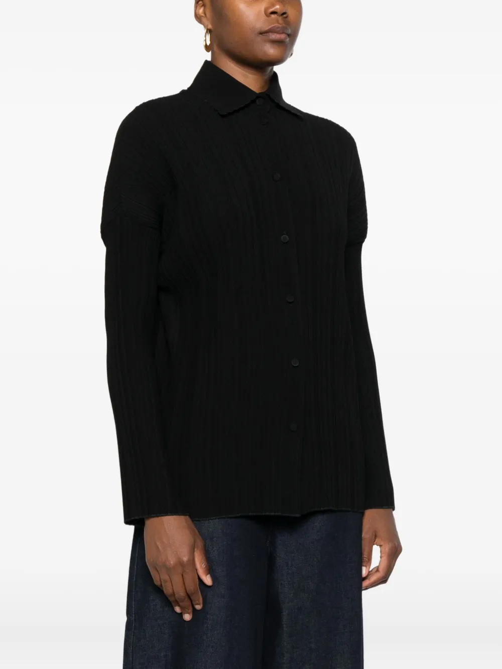 Forte Blouse met lange mouwen Zwart