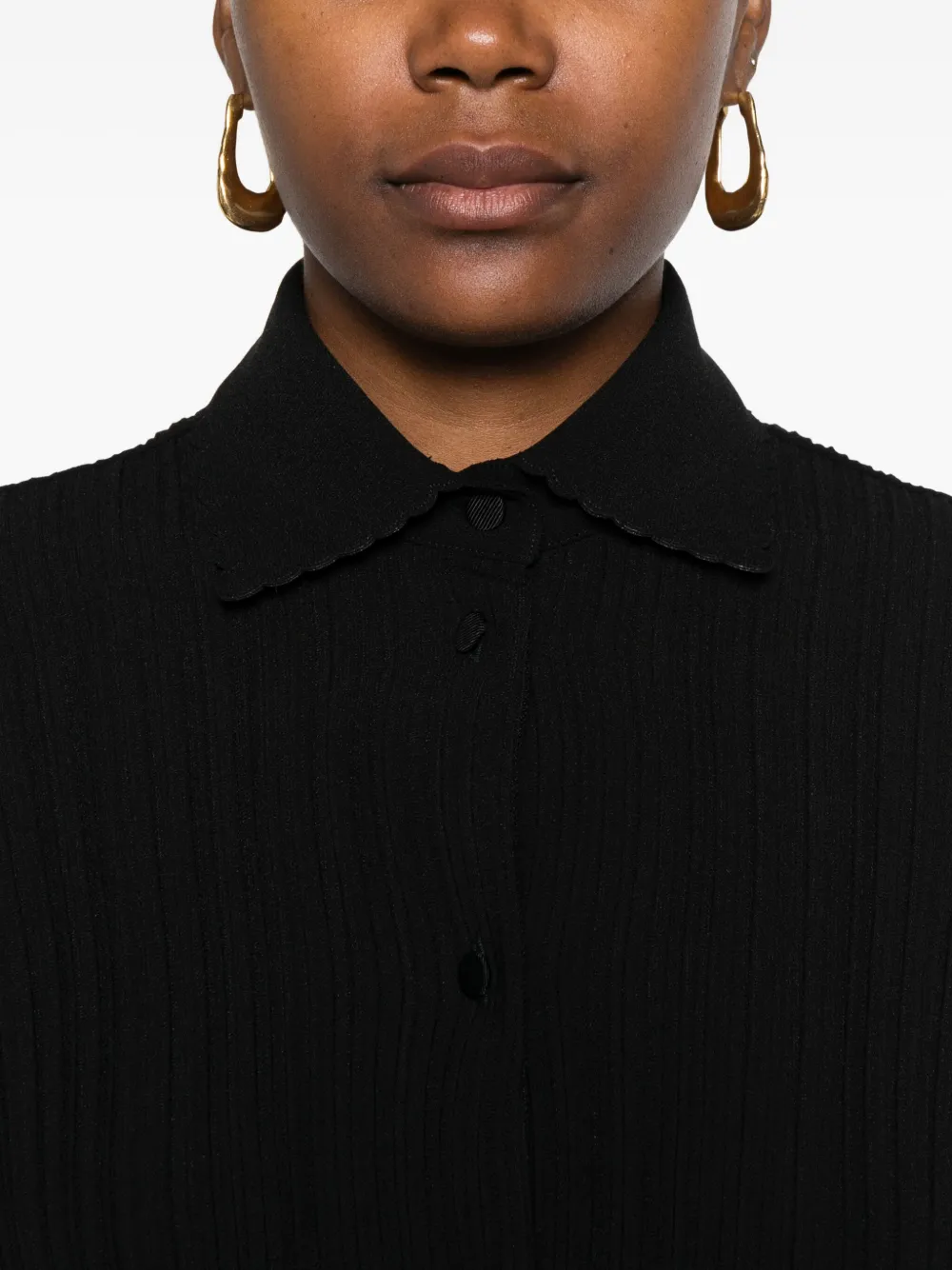 Forte Blouse met lange mouwen Zwart
