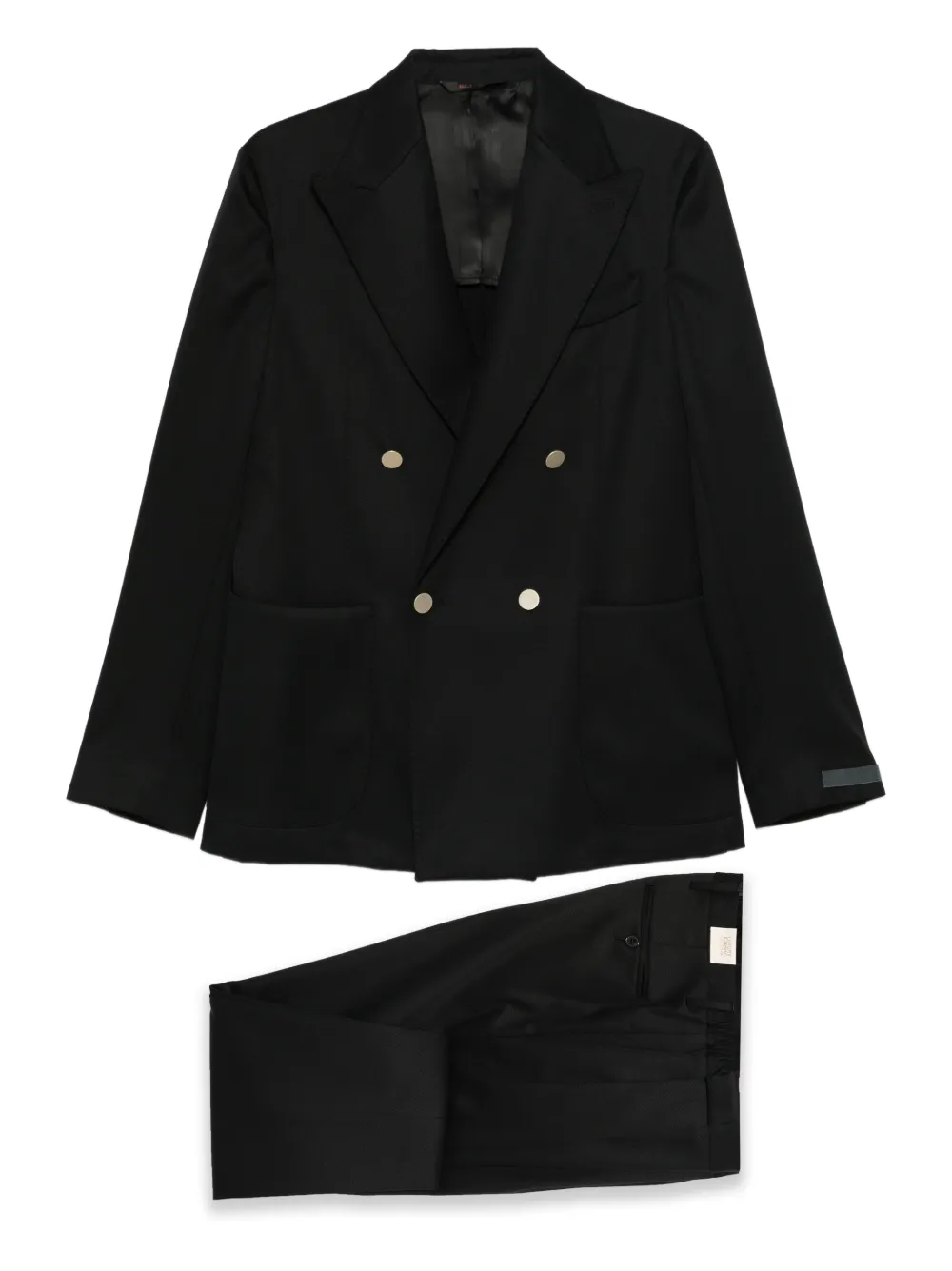 Briglia 1949 Bolgheri wool double-breasted suits - Nero