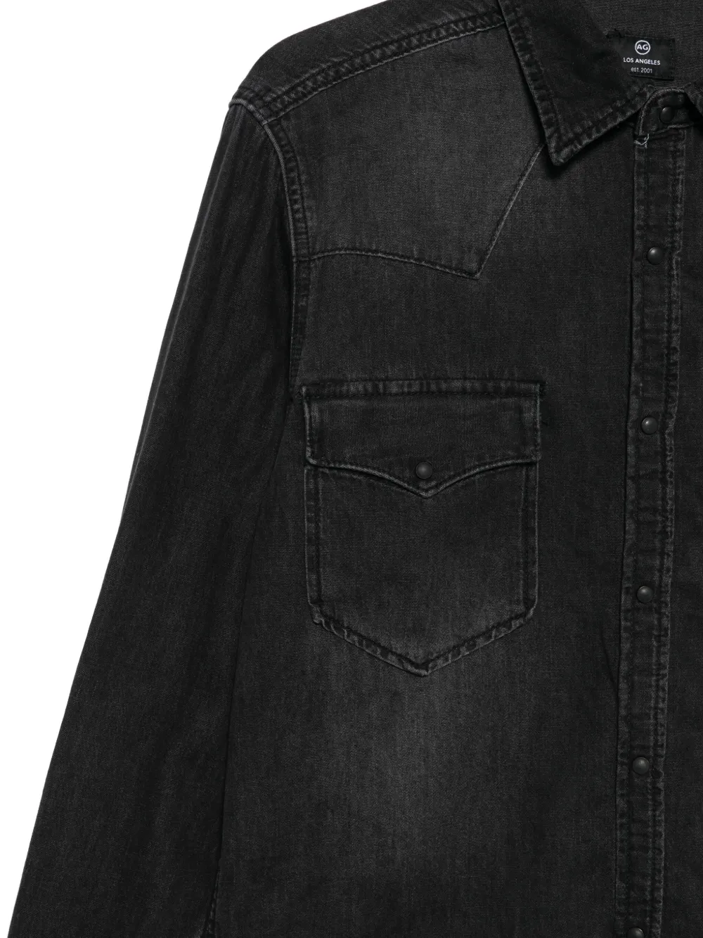 Frayed-Hem Denim Shirt