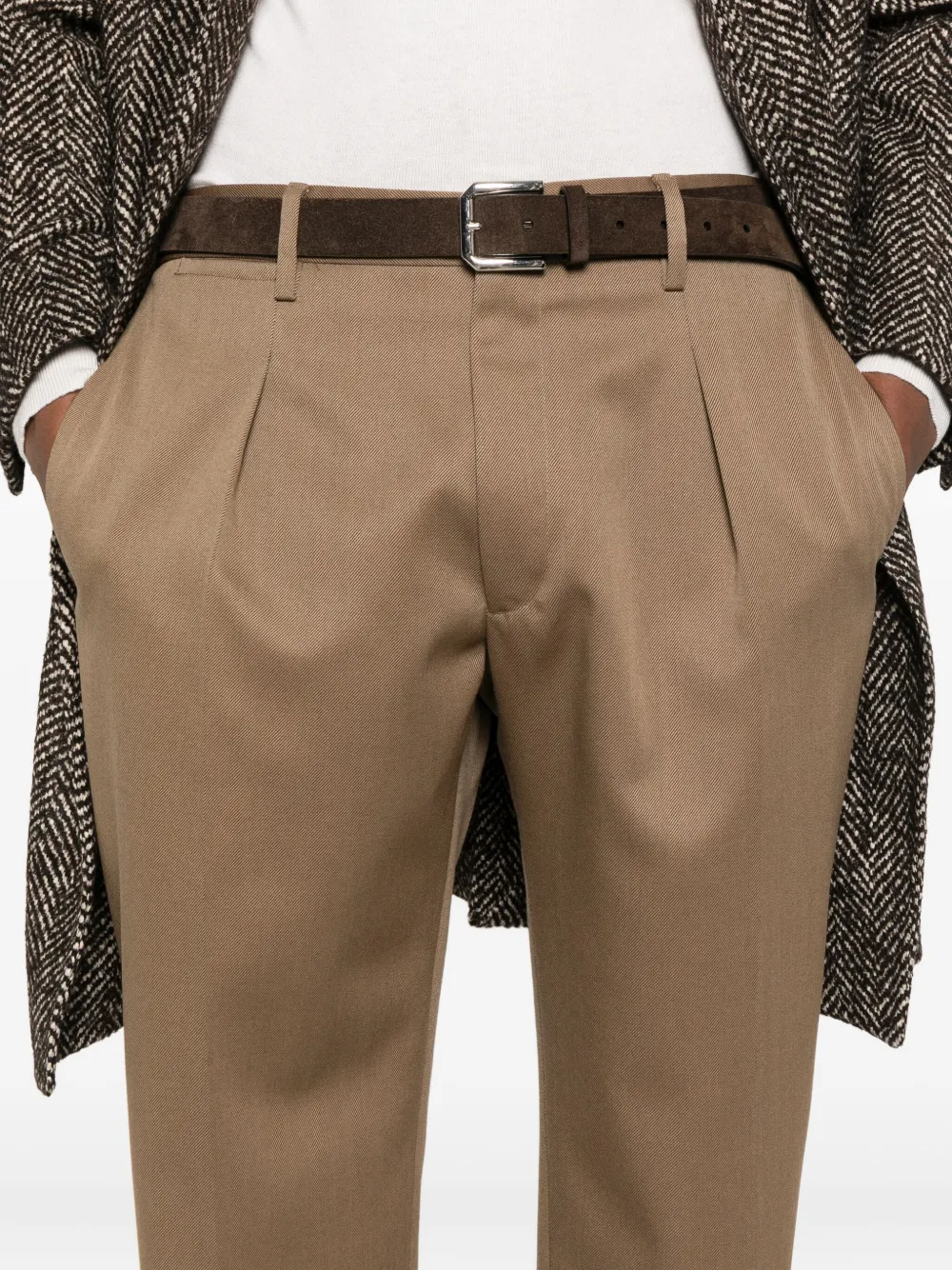 Briglia 1949 Geplooide broek met cuffs Bruin