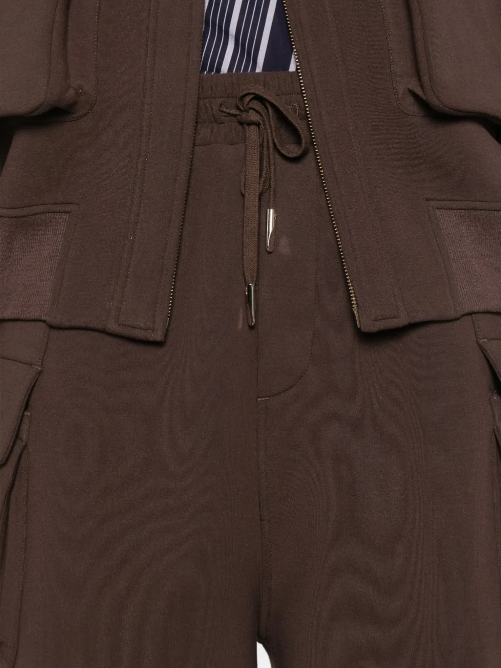 Feng Chen Wang Cargo-pocket Drawstring Trousers In Black