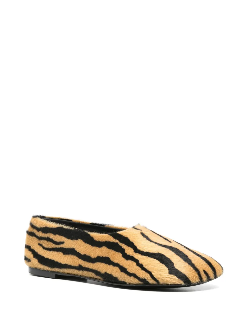 Proenza Schouler tiger-print flat shoes Neutrals