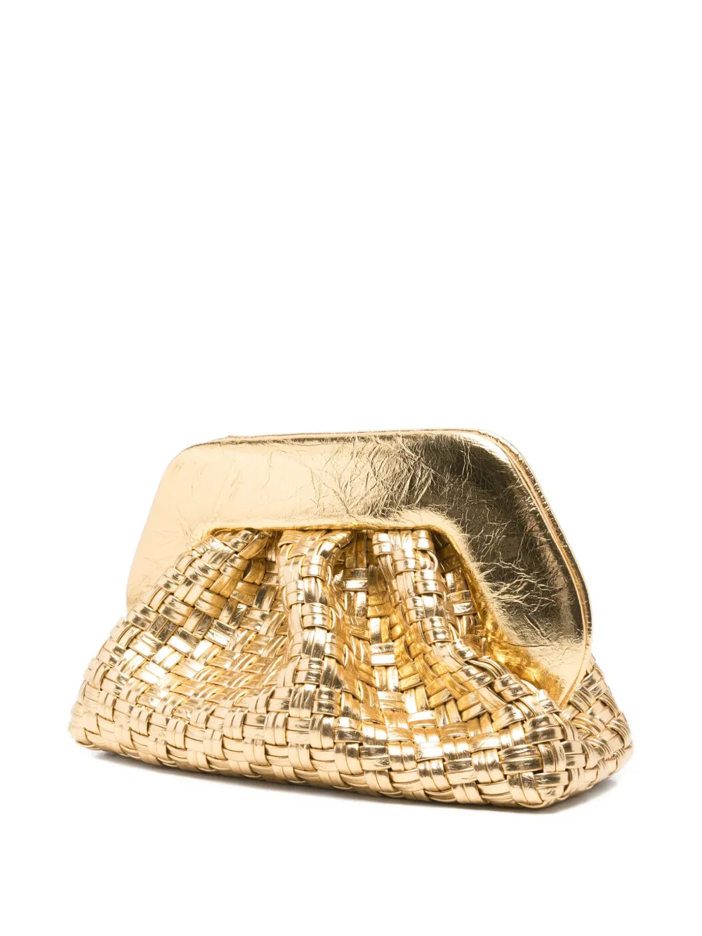 Themoirè Woven Tote Bag In Gold