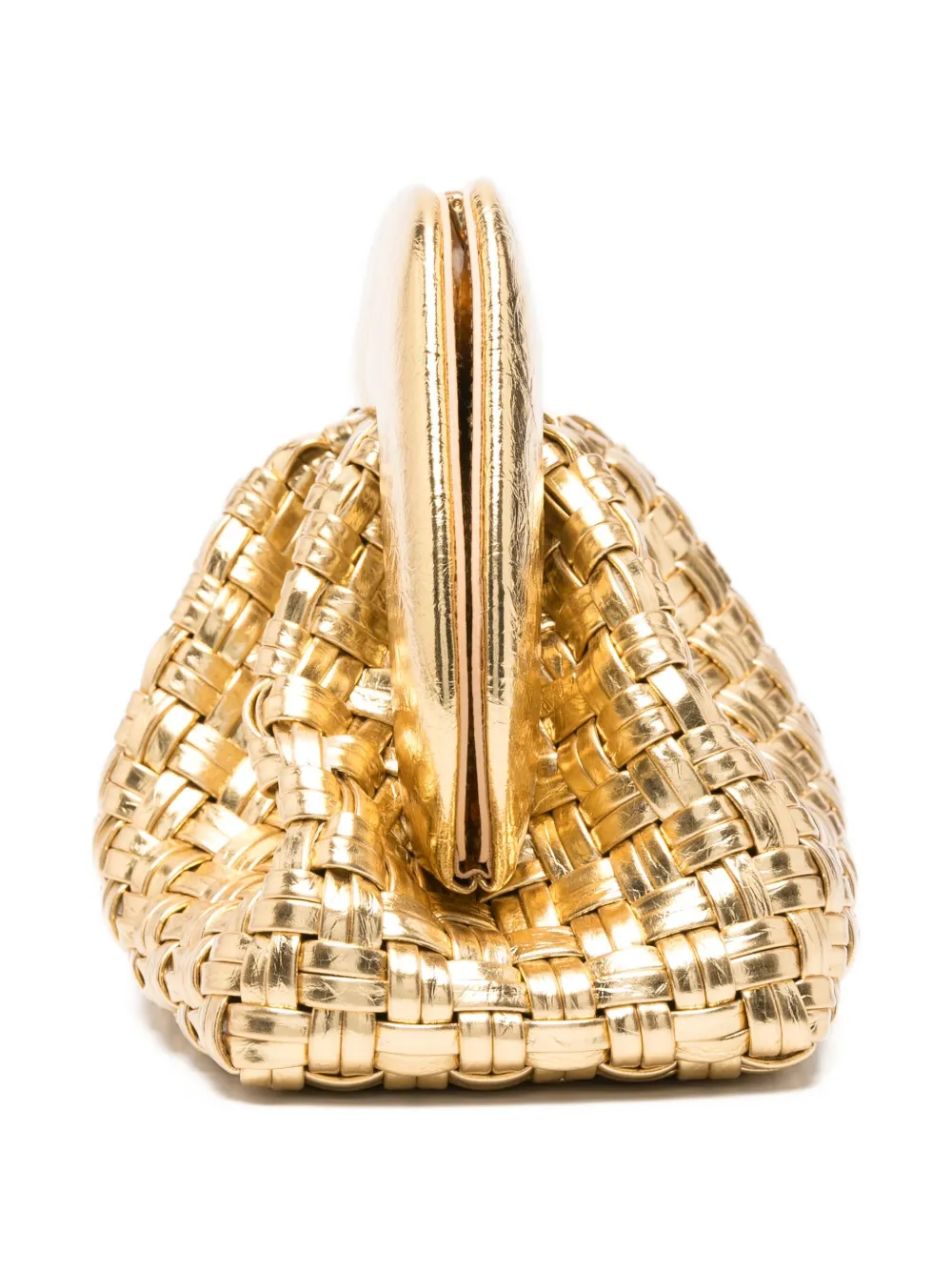 Themoirè Woven Tote Bag In Gold