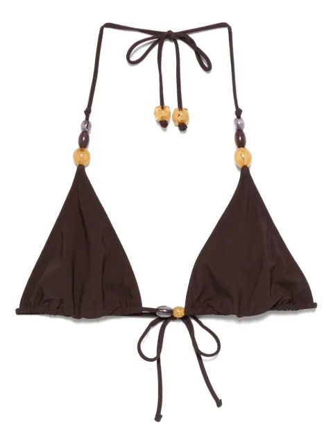 Tory Burch bead-embellished bikini top