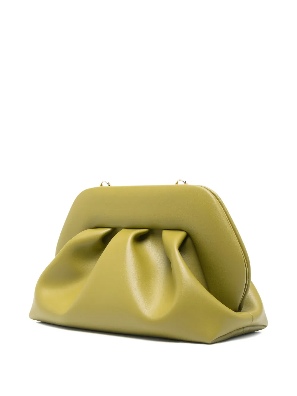 Themoirè Tia Gathered Clutch Bag In Green