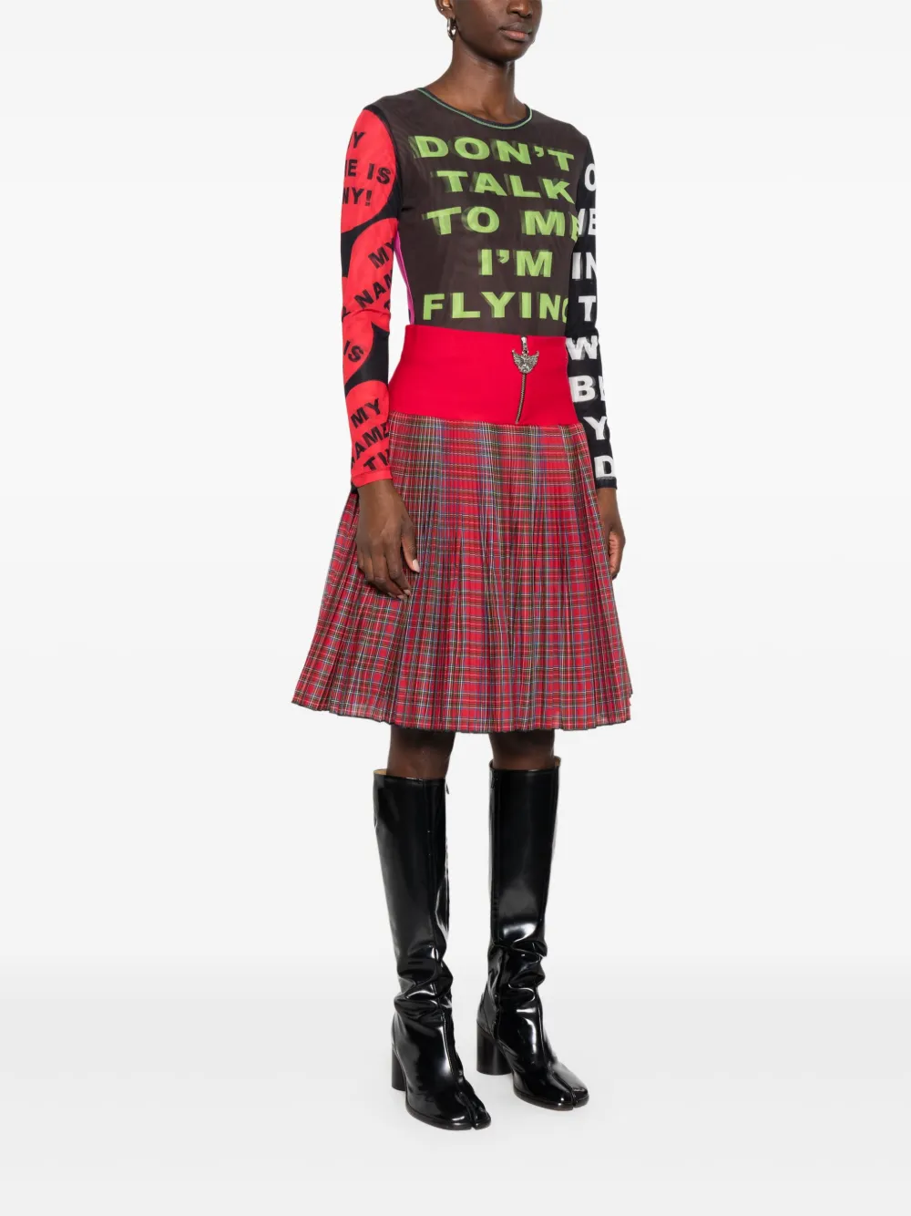 Chopova Lowena Fret plooirok Rood