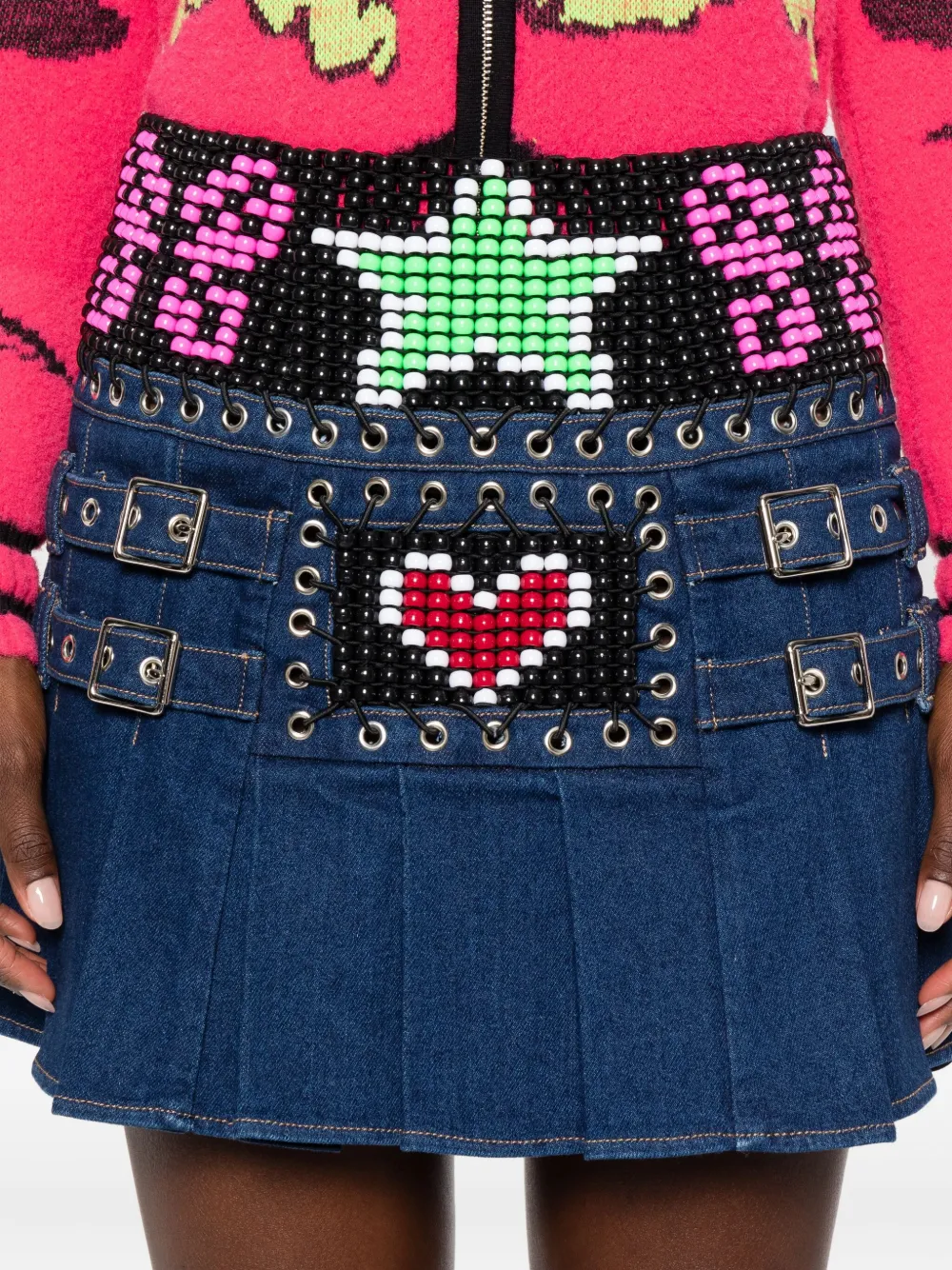 Chopova Lowena Patty Mini Skirt In Blue