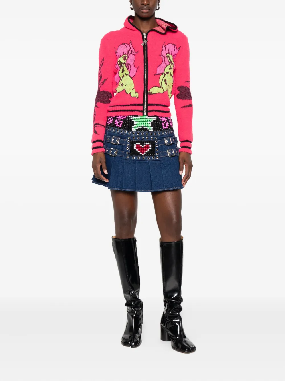 Chopova Lowena Patty Mini Skirt In Blue