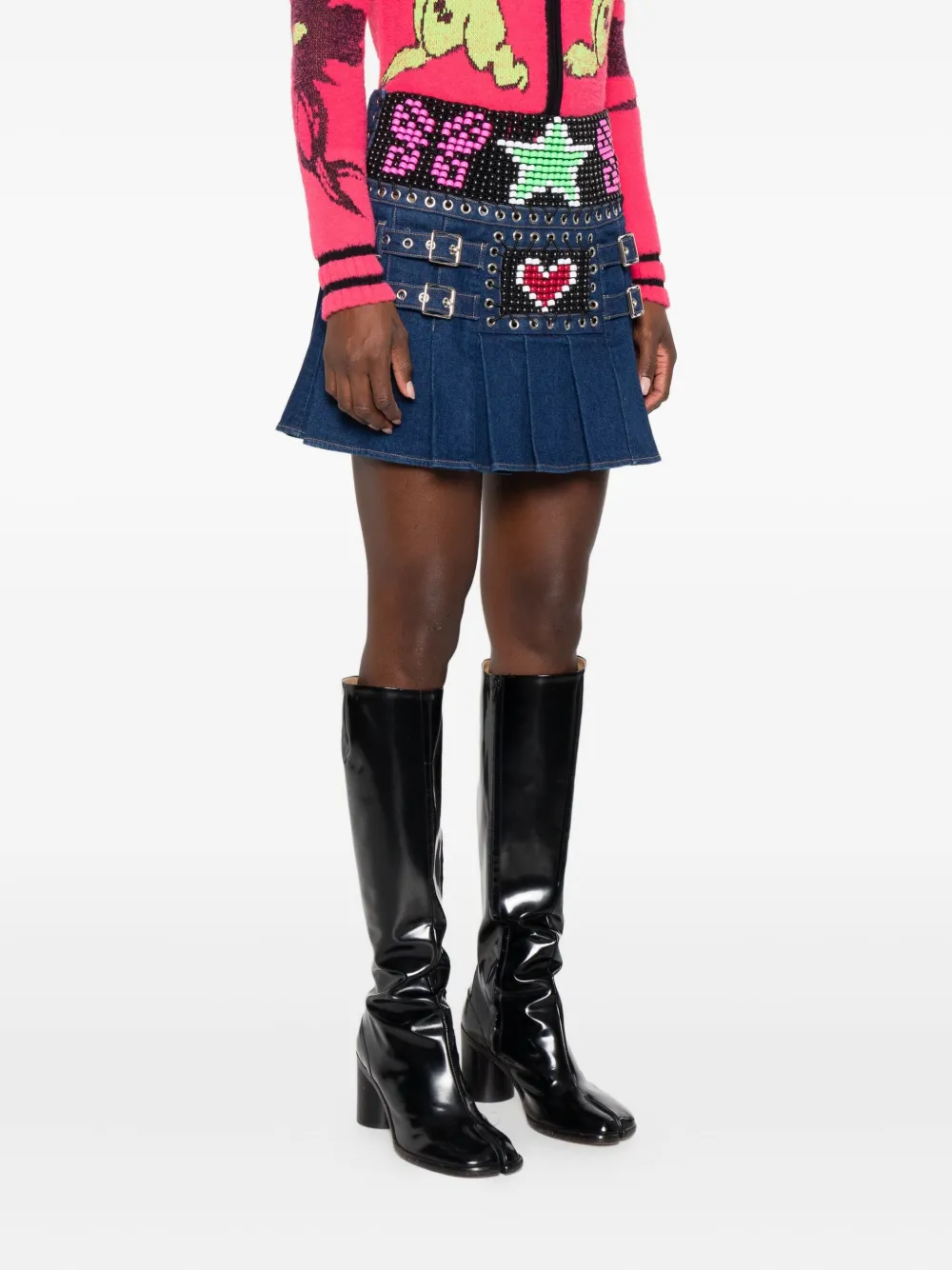 Chopova Lowena Patty Mini Skirt In Blue