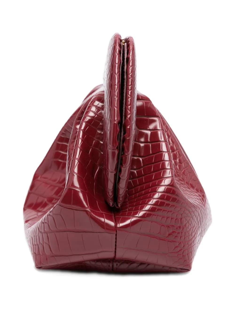 Themoirè Bios Pleated Clutch Bag In Red