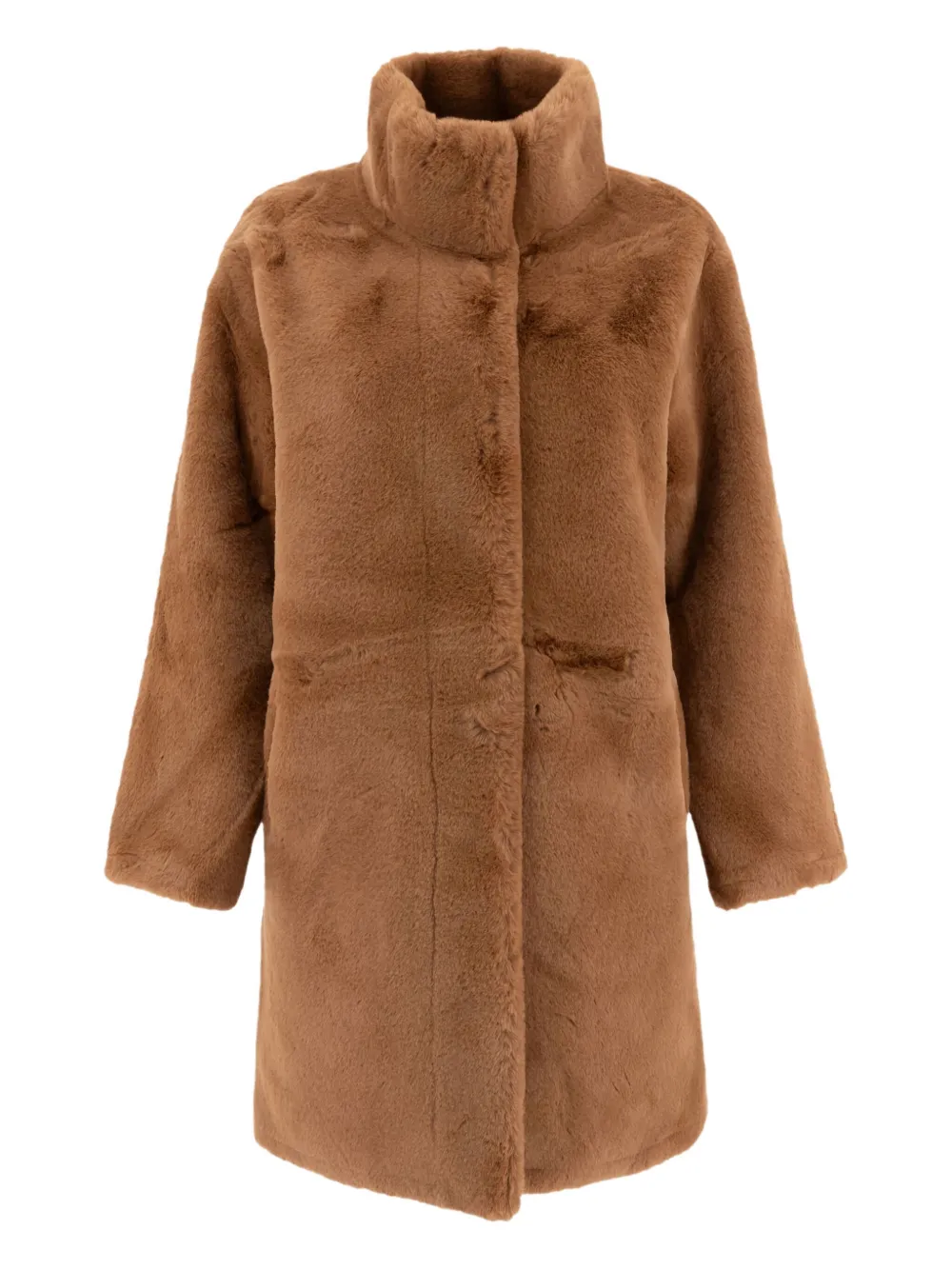 Apparis high-collar faux-fur coat Bruin