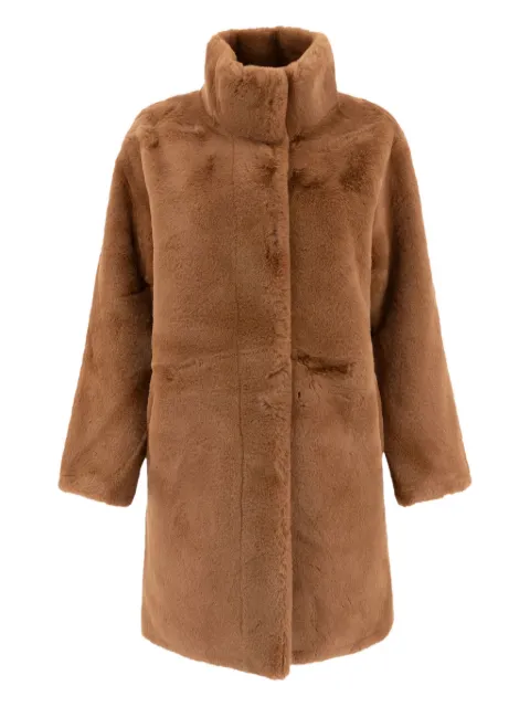 Apparis high-collar faux-fur coat