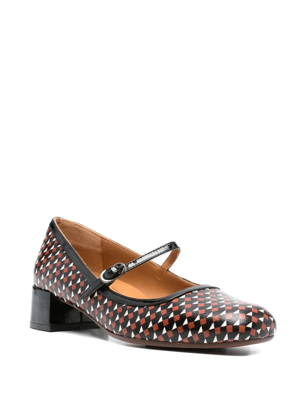 Chie Mihara 40mm Reni geometric-pattern pumps Black
